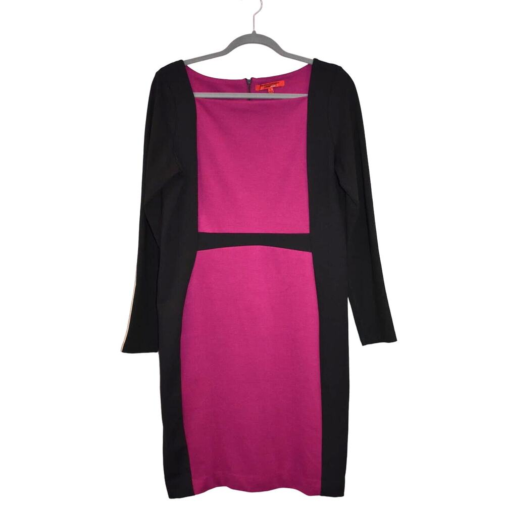 Narciso Rodriguez Dress Size Large Pink Black Straight Zipper